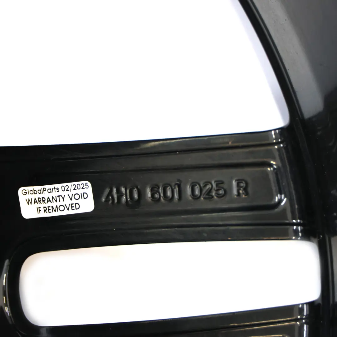 Alloy Rim 19" 9J ET:32 Double Star Spoke to Audi A7 4G A8 4H Black Wheel with Part number 4H0601025R Audi A7 4G A8 4H Black Wheel Alloy Rim 19" 9J ET:32 Double Star Spoke - SKU 4H0601025R-3 - Part number 4H0601025R