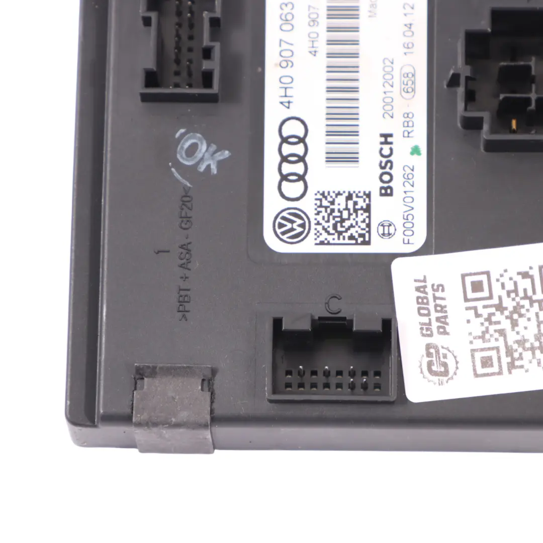 Audi A6 C7 2.0 TDI CGLC BCM Karosserie Steuergerät ECU - SKU 4H0907063BN - Teilenummer 4H0907063BN
