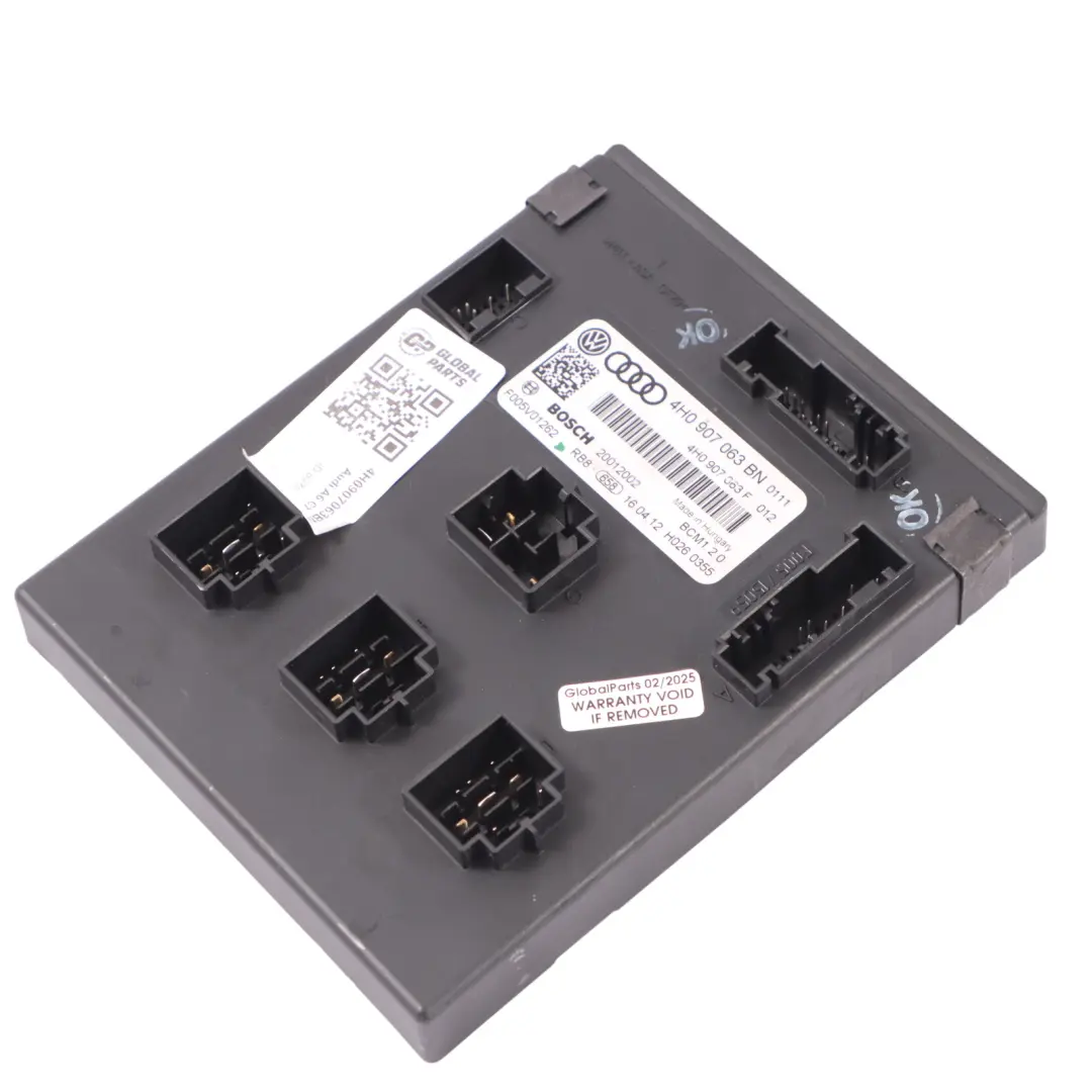 CGLC BCM Moduł Sterownik Komfortu do Audi A6 C7 2.0 TDI o numerze 4H0907063BN Audi A6 C7 2.0 TDI CGLC BCM Moduł Sterownik Komfortu - SKU 4H0907063BN - Numer Części 4H0907063BN