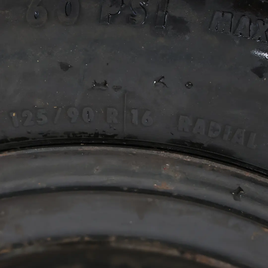  Roue De Secours Land Rover En Acier 125/90 R16 Continental 5X112 4JX16.H2.50 - SKU 4JX16H250 - Numéro de pièce 4JX16H250