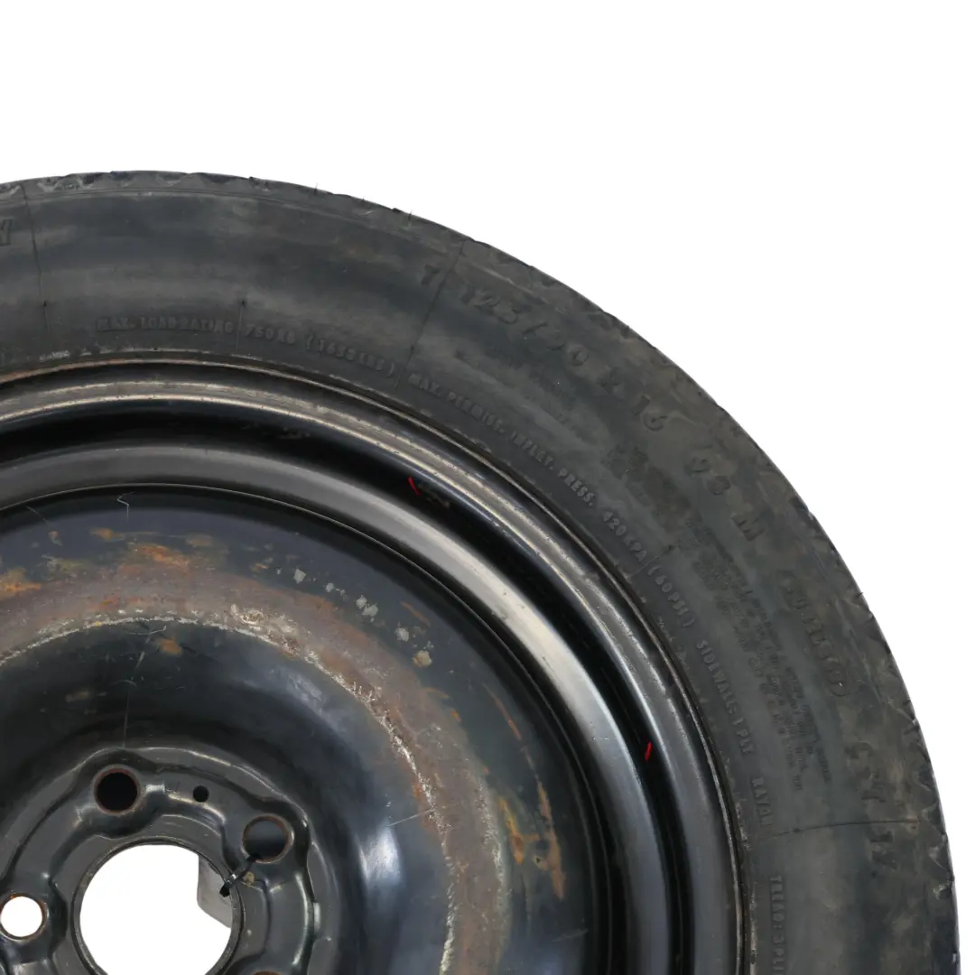 Spare Wheel Steel 125/90 R16 Continental 5x112 4JX16.H2.50 to Land Rover with Part number 4JX16H250 Land Rover Spare Wheel Steel 125/90 R16 Continental 5x112 4JX16.H2.50 - SKU 4JX16H250 - Part number 4JX16H250