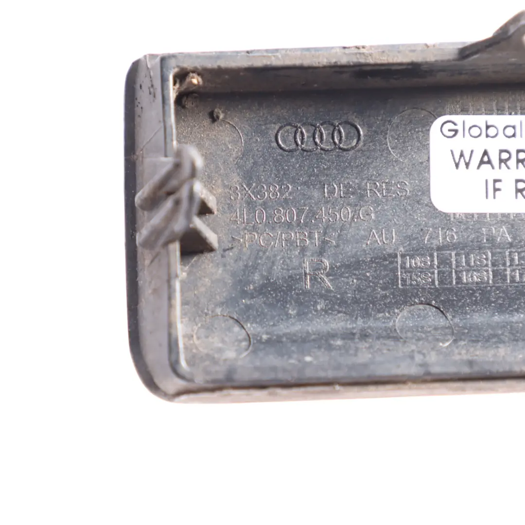 Bumper Tow Eye Hook Cover Right O/S Graphite Grey M7W to Audi Q7 4L Rear with Part number 4L0807450G Audi Q7 4L Rear Bumper Tow Eye Hook Cover Right O/S Graphite Grey M7W - SKU 4L0807450G-GGR - Part number 4L0807450G