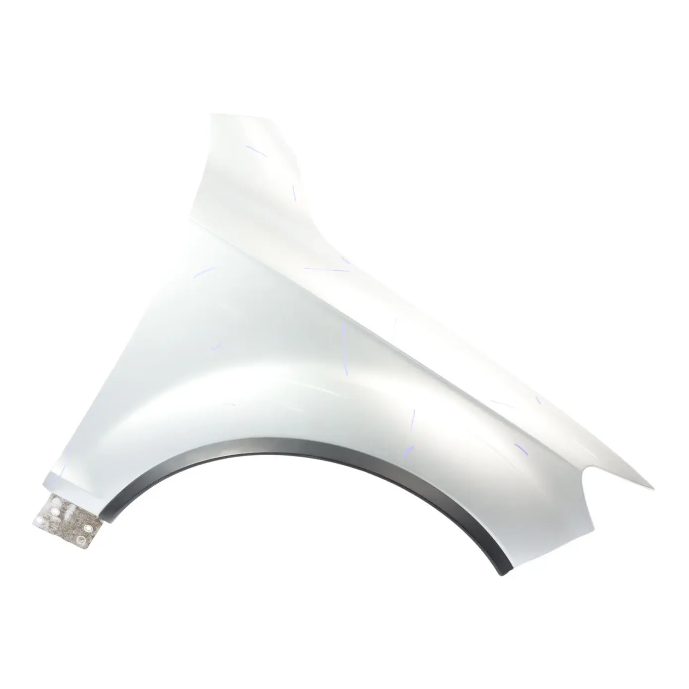 Audi Q7 4L Side Panel Front Right O/S Wing Fender Ice Silver Metallic - X7W