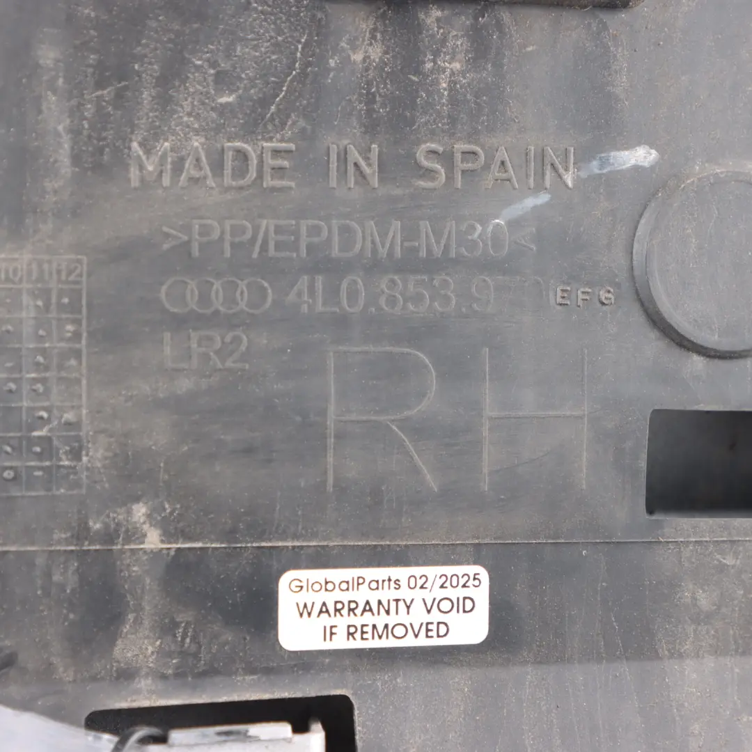 Cubrepuertas Trasero Tira De Moldura Derecha Plata Hielo - X7W para Audi Q7 4L con número de pieza 4L0853970F Audi Q7 4L Cubrepuertas Trasero Tira De Moldura Derecha Plata Hielo - X7W - SKU 4L0853970F-ICS - Número de pieza 4L0853970F