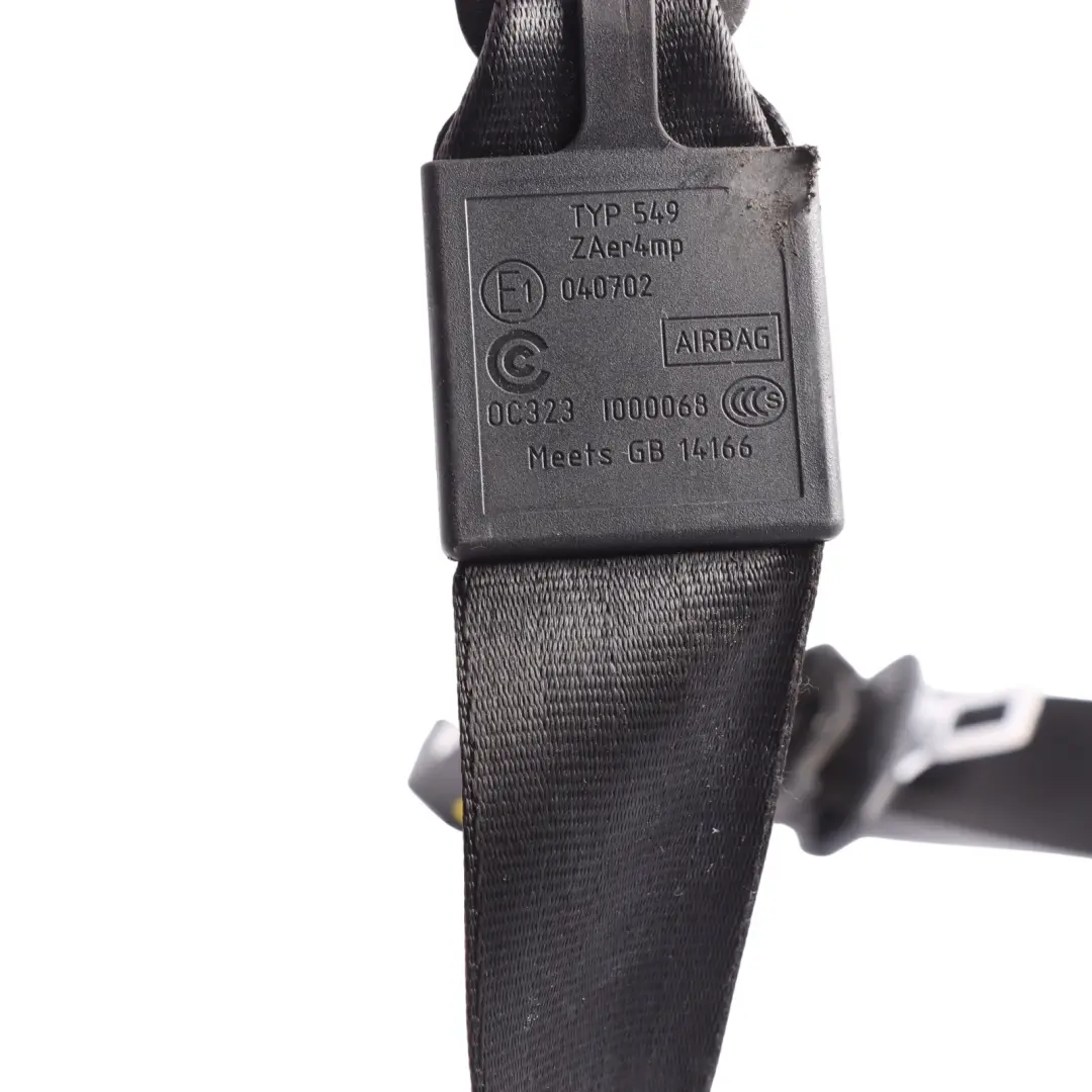 Audi Q7 4L Front Seatbelt Seat Safety Upper Belt Black Right O/S - SKU 4L1857706E - Part number 4L1857706E