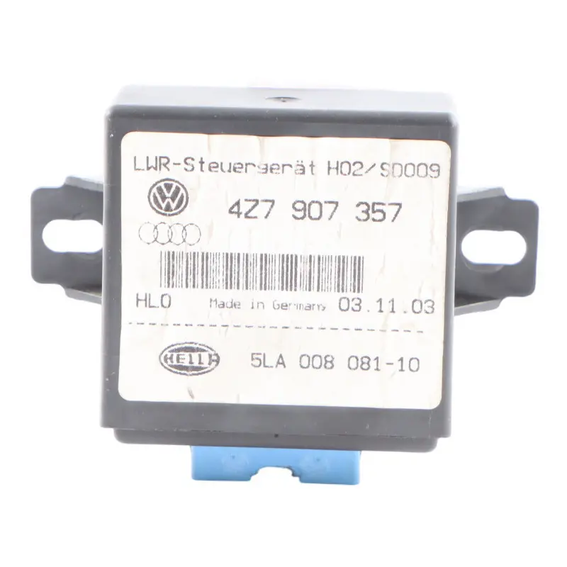 Headlight Headlamp Range Control Unit Module to Audi A4 B6 with Part number 4Z7907357 Audi A4 B6 Headlight Headlamp Range Control Unit Module - SKU 4Z7907357 - Part number 4Z7907357
