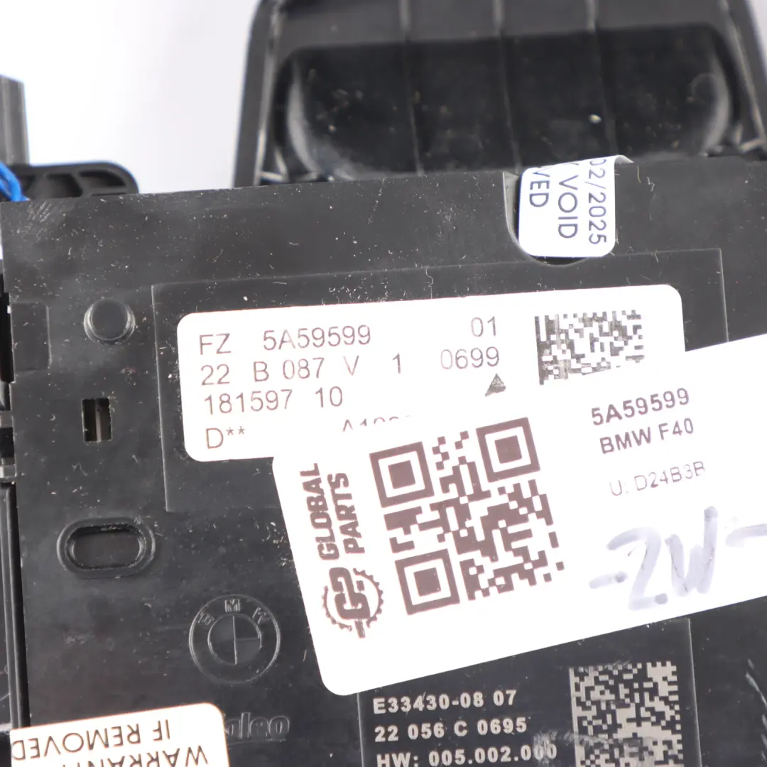 Roof Lamp BMW F40 F44 Front Interior Reading Light Switch Control Panel to with Part number 5A59599 Roof Lamp BMW F40 F44 Front Interior Reading Light Switch Control Panel - SKU 5A59599 - Part number 5A59599