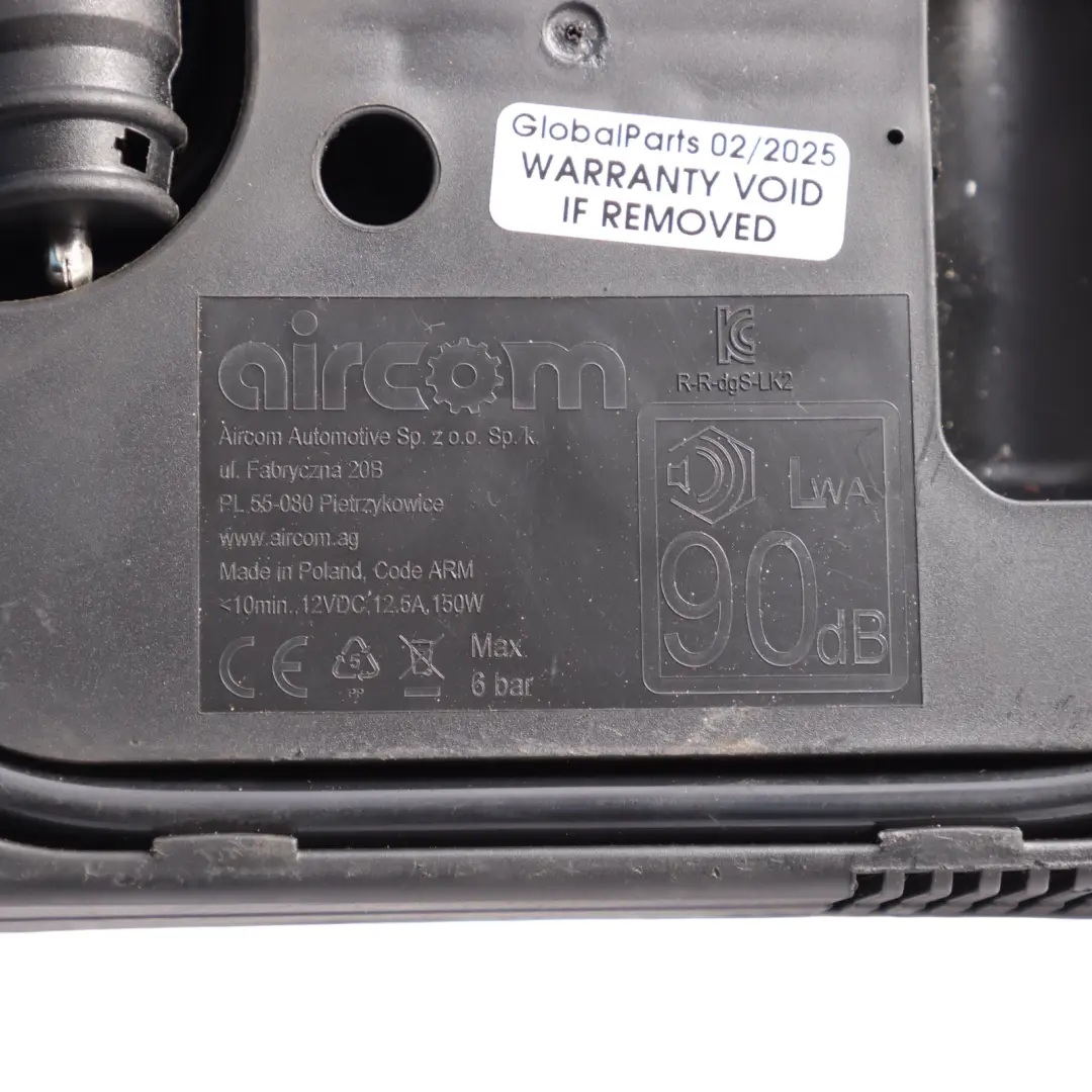 Tyre Inflation Air Pump Compressor to Audi Q3 F3 Volkswagen Golf MK7 with Part number 5N0012615F Audi Q3 F3 Volkswagen Golf MK7 Tyre Inflation Air Pump Compressor - SKU 5N0012615F - Part number 5N0012615F