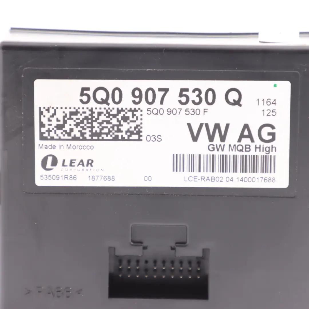 Moduł Sterownik Gateway Jednostka ECU do Audi A3 8V Volkswagen MK7 o numerze 5Q0907530Q Audi A3 8V Volkswagen MK7 Moduł Sterownik Gateway Jednostka ECU - SKU 5Q0907530Q - Numer Części 5Q0907530Q