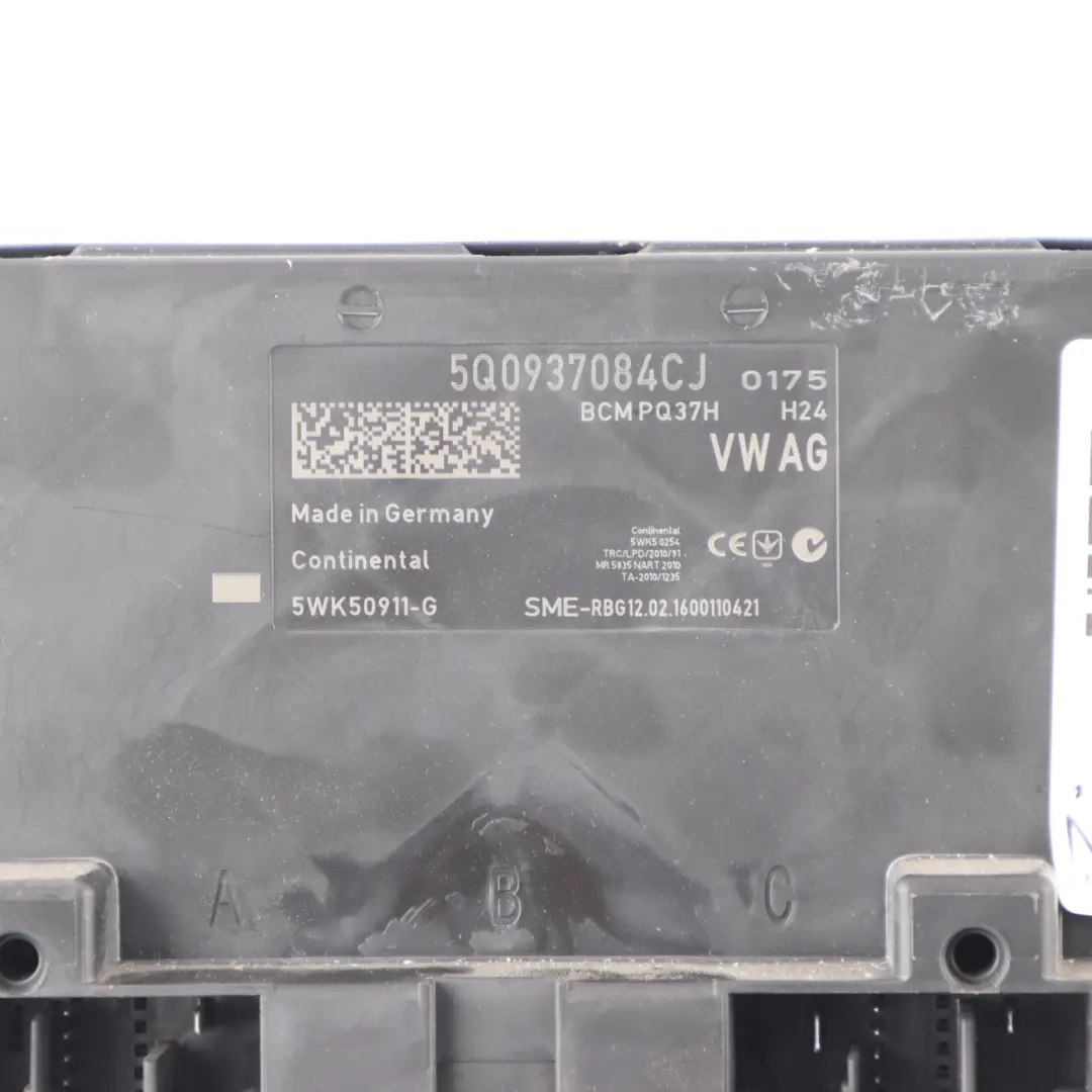 Audi A3 8V 1.6 TDI DBKA BCM Unità Modulo Controllo Carrozzeria ECU - SKU 5Q0937084CJ - Numero di parte 5Q0937084CJ