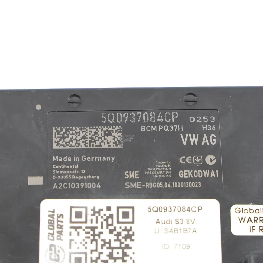 Audi S3 8V Module De Commande De Carrosserie BCM ECU - SKU 5Q0937084CP - Numéro de pièce 5Q0937084CP