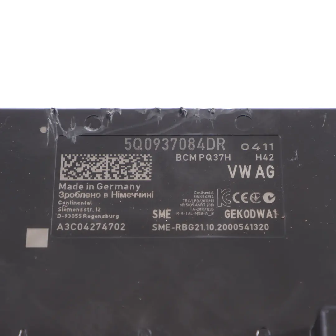 Audi Q2 GA Body Control Comfort Unit Modulo BCM Unità ECU - SKU 5Q0937084DR - Numero di parte 5Q0937084DR