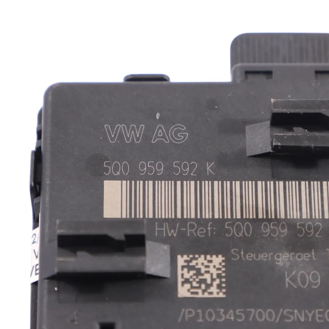Door Module Control Unit Front Passenger Side to Audi Q2 GA with Part number 5Q0959592K Audi Q2 GA Door Module Control Unit Front Passenger Side - SKU 5Q0959592K - Part number 5Q0959592K