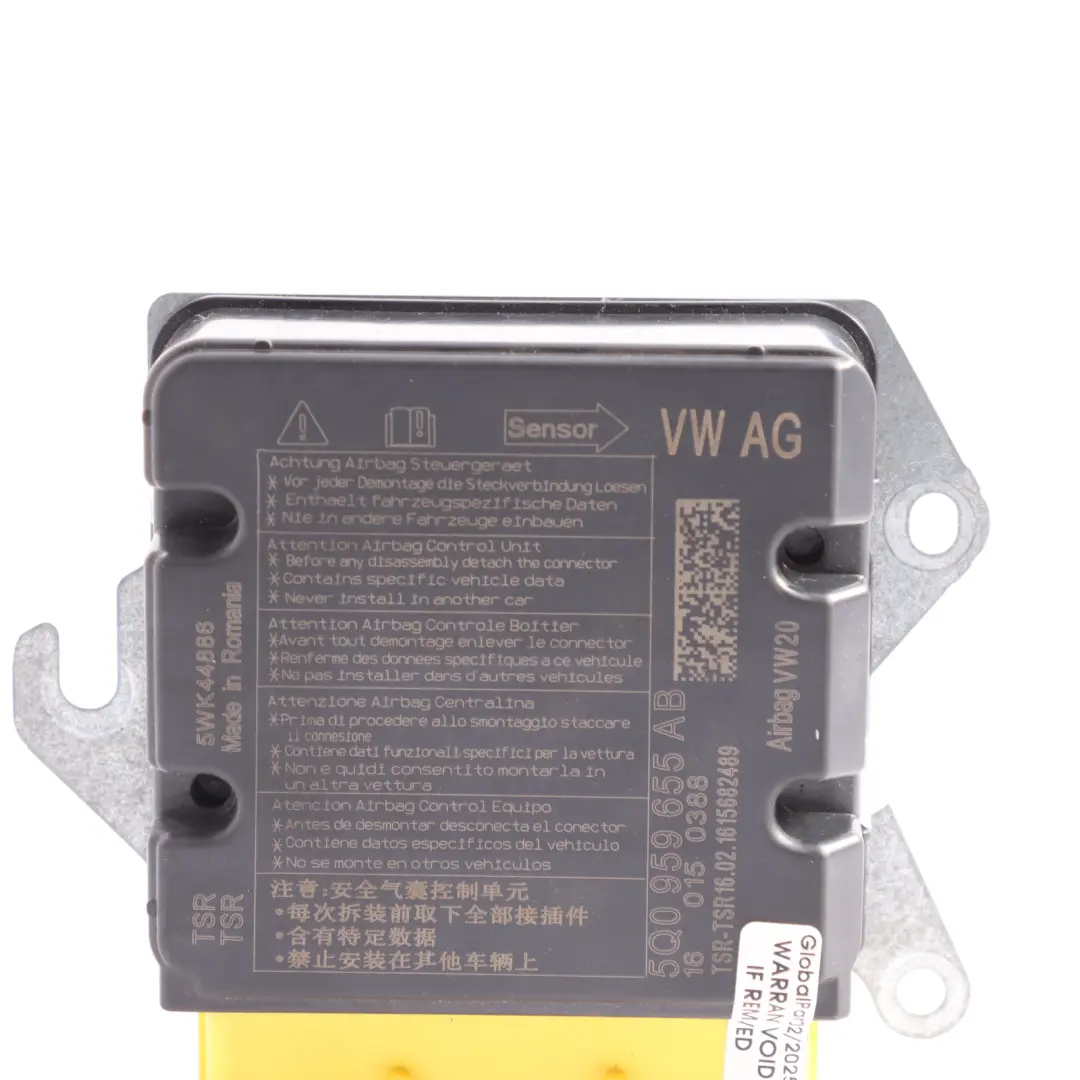 Audi A3 S3 8V Air Module Control Unit ECU Impact Sensor - SKU 5Q0959655AB - Part number 5Q0959655AB