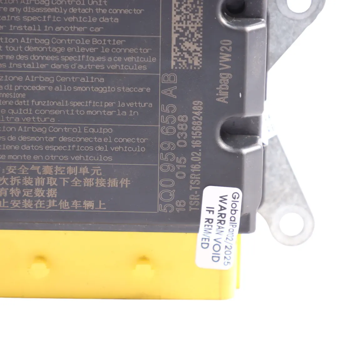 Audi A3 S3 8V Air Module Control Unit ECU Impact Sensor - SKU 5Q0959655AB - Part number 5Q0959655AB