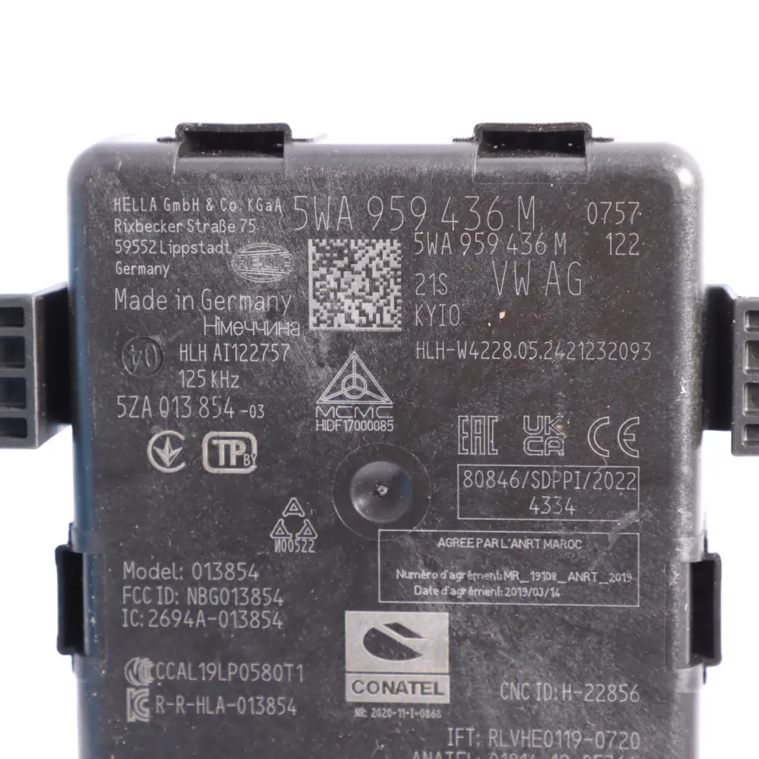 Audi A3 8Y Módulo Control Unidad ECU Sin Llave - SKU 5WA959436M - Número de pieza 5WA959436M