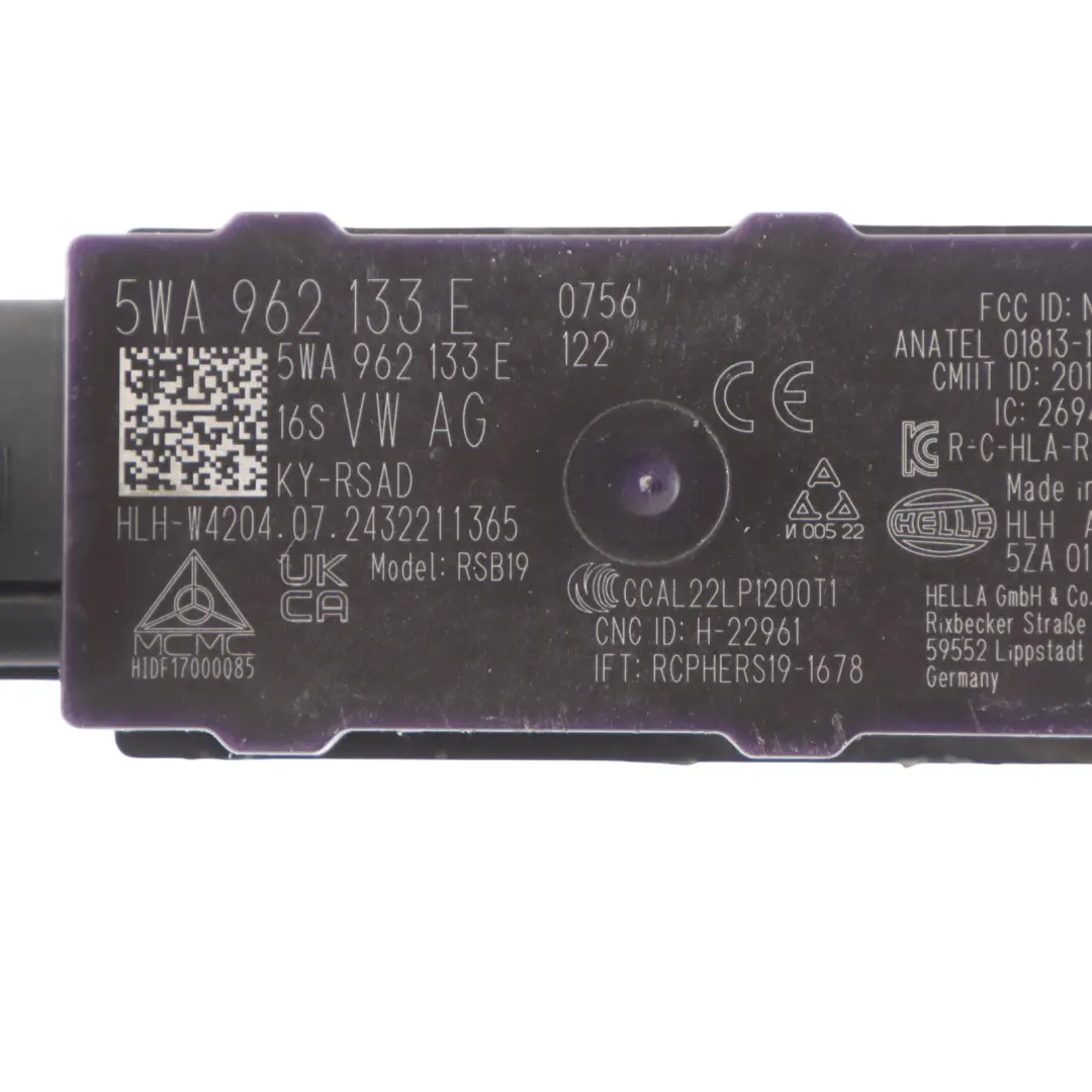 Volkswagen Golf 5G Keyless Entry Module Aerial Antenna - SKU 5WA962133E - Part number 5WA962133E