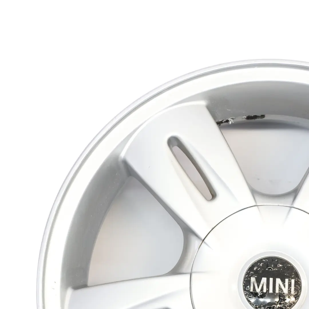 Mini One R50 R52 Llanta De aleacion plateada 15" 5,5J ET:45 5 Star Rocket 93 - SKU 6763295-3 - Número de pieza 6763295