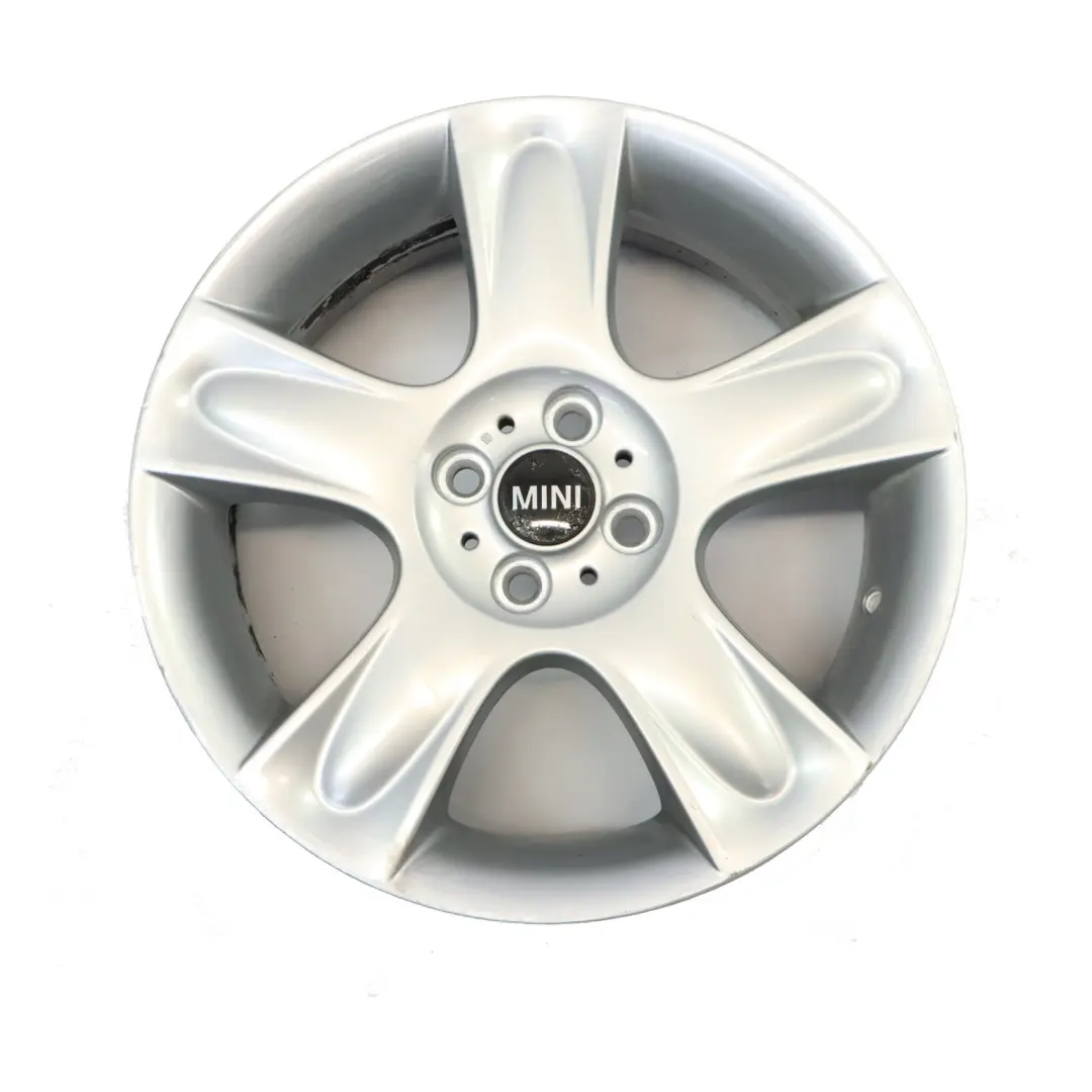 Silber Alu Felge 17" 7J ET:48 5 Star Bullet 91 für Mini Cooper One R50 R52 R53 mit Teilenummer 6763299 Mini Cooper One R50 R52 R53 Silber Alu Felge 17" 7J ET:48 5 Star Bullet 91 - SKU 6763299-4 - Teilenummer 6763299