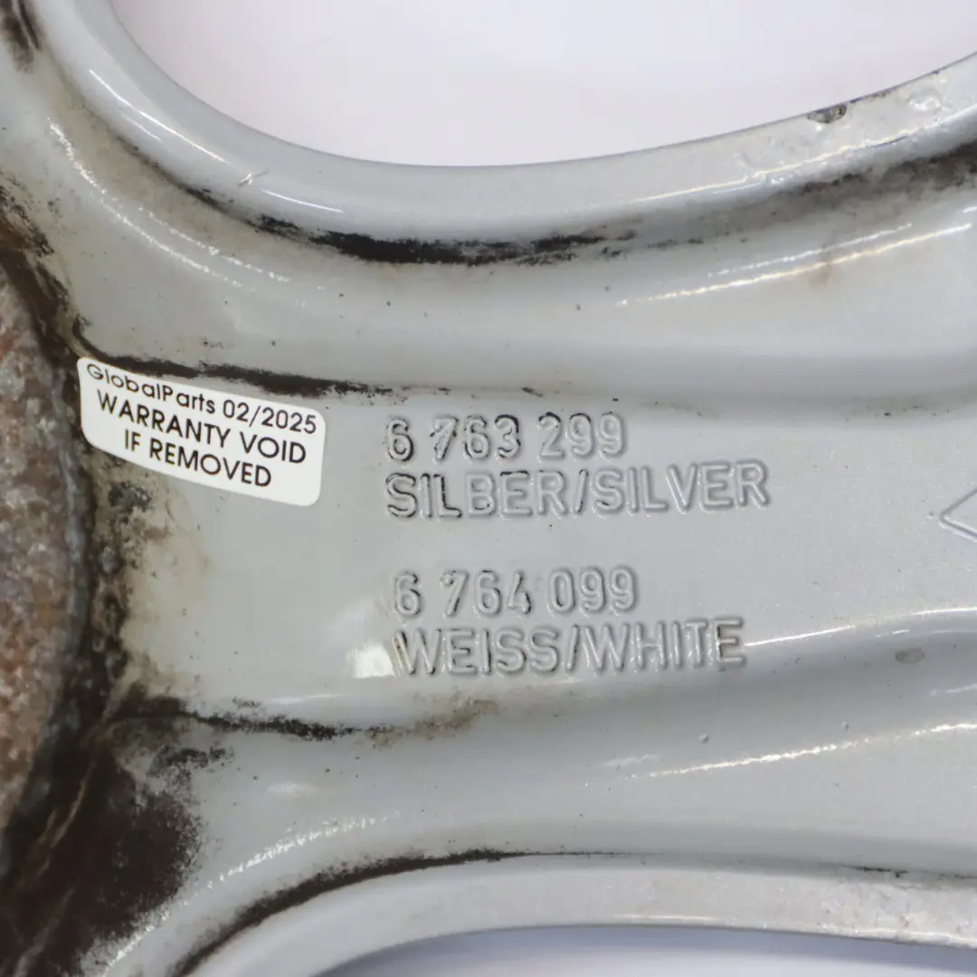 Alloy Rim 17" 7J ET:48 5-Star 91 to Mini Cooper One R50 R52 R53 Silver Wheel with Part number 6763299 Mini Cooper One R50 R52 R53 Silver Wheel Alloy Rim 17" 7J ET:48 5-Star 91 - SKU 6763299-4 - Part number 6763299