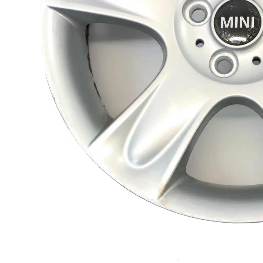 Llanta De aleacion plateada 17" 7J ET:48 5-Star 91 para Mini Cooper One R50 R52 R53 con número de pieza 6763299 Mini Cooper One R50 R52 R53 Llanta De aleacion plateada 17" 7J ET:48 5-Star 91 - SKU 6763299-4 - Número de pieza 6763299