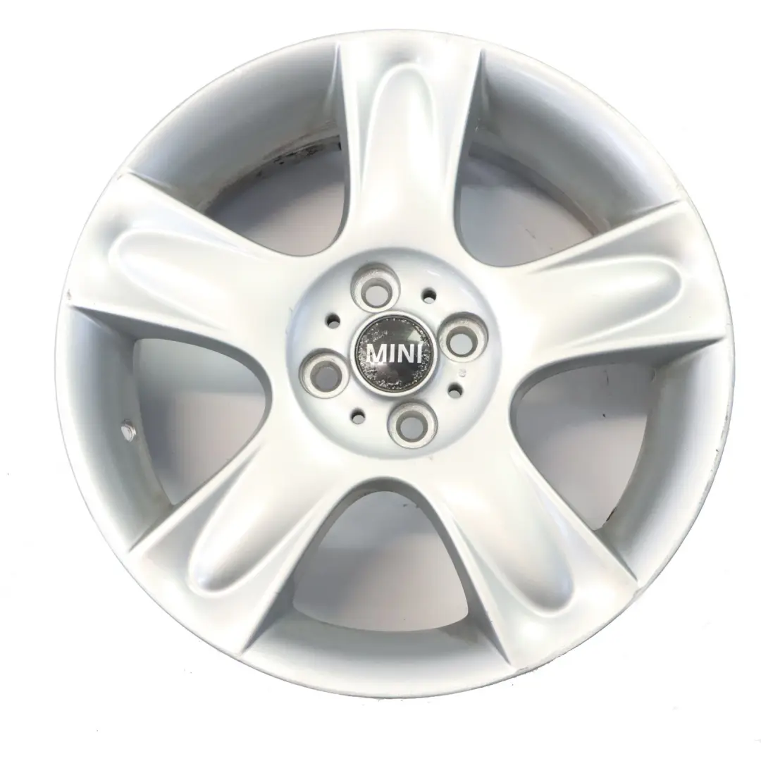 Mini Cooper R50 R52 R53 Llanta aleación plateada 17" ET:48 7J 5-Star 91 - SKU 6763299-6 - Número de pieza 6763299