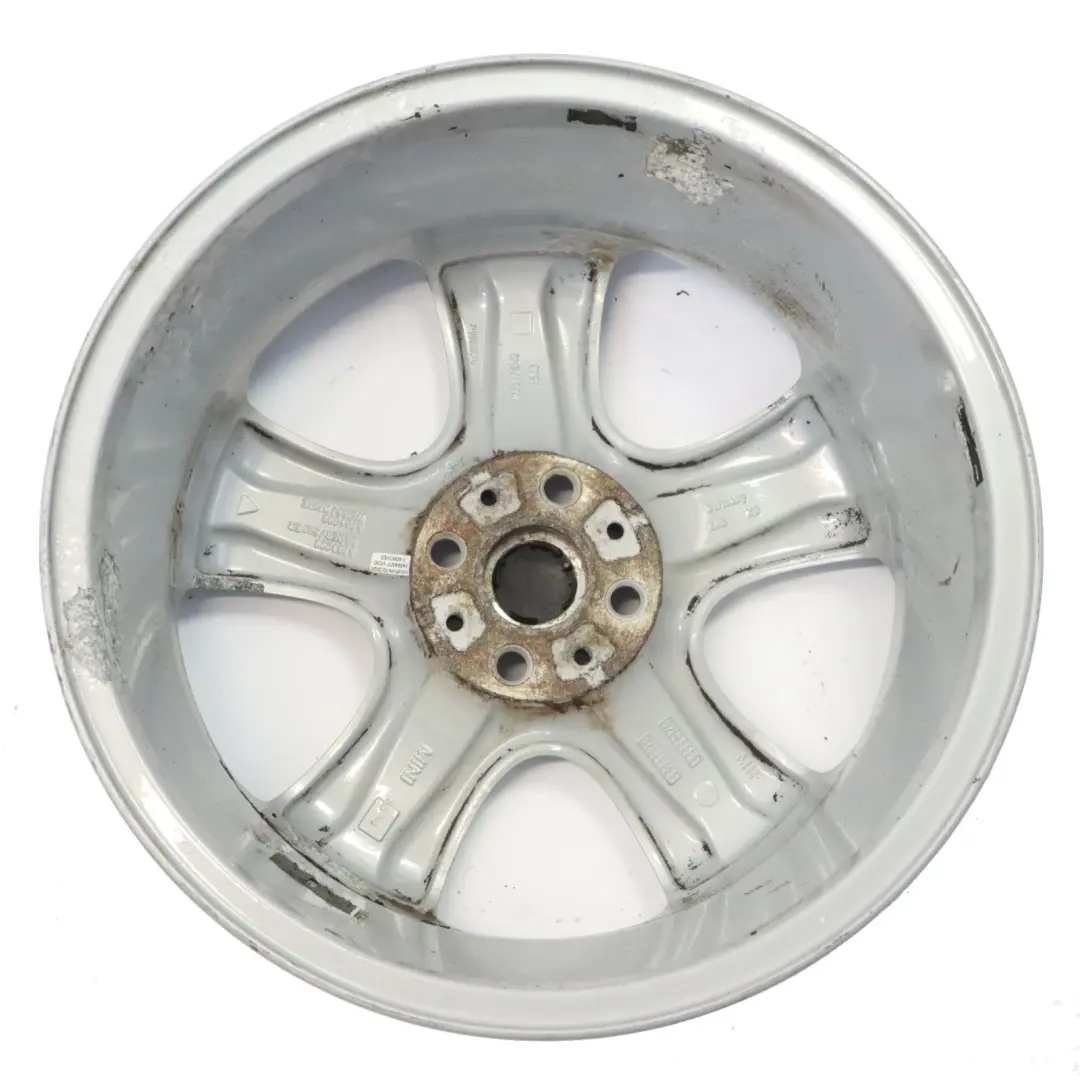 Alloy Rim 17" ET:48 7J 5-Star 91 to Mini Cooper R50 R52 R53 Silver Wheel with Part number 6763299 Mini Cooper R50 R52 R53 Silver Wheel Alloy Rim 17" ET:48 7J 5-Star 91 - SKU 6763299-6 - Part number 6763299