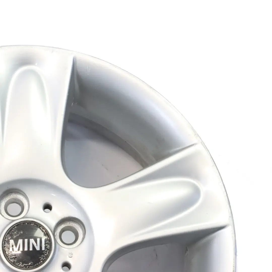 Alloy Rim 17" ET:48 7J 5-Star 91 to Mini Cooper R50 R52 R53 Silver Wheel with Part number 6763299 Mini Cooper R50 R52 R53 Silver Wheel Alloy Rim 17" ET:48 7J 5-Star 91 - SKU 6763299-6 - Part number 6763299