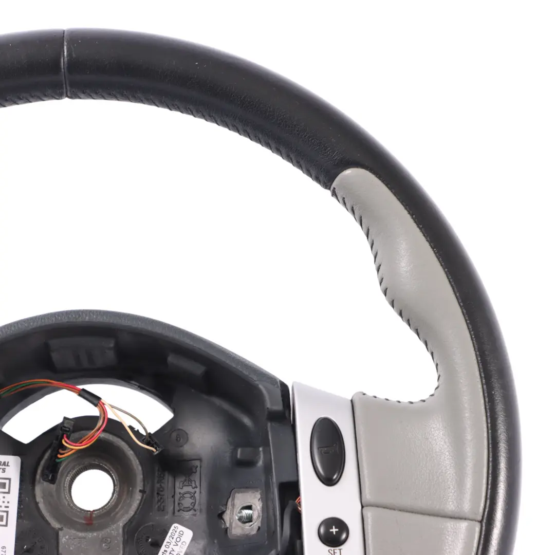 Kierownica Sport Czarna Szara Skóra Multifunkcja do Mini Cooper R50 R53 o numerze 6770336 Mini Cooper R50 R53 Kierownica Sport Czarna Szara Skóra Multifunkcja - SKU 6770336 - Numer Części 6770336