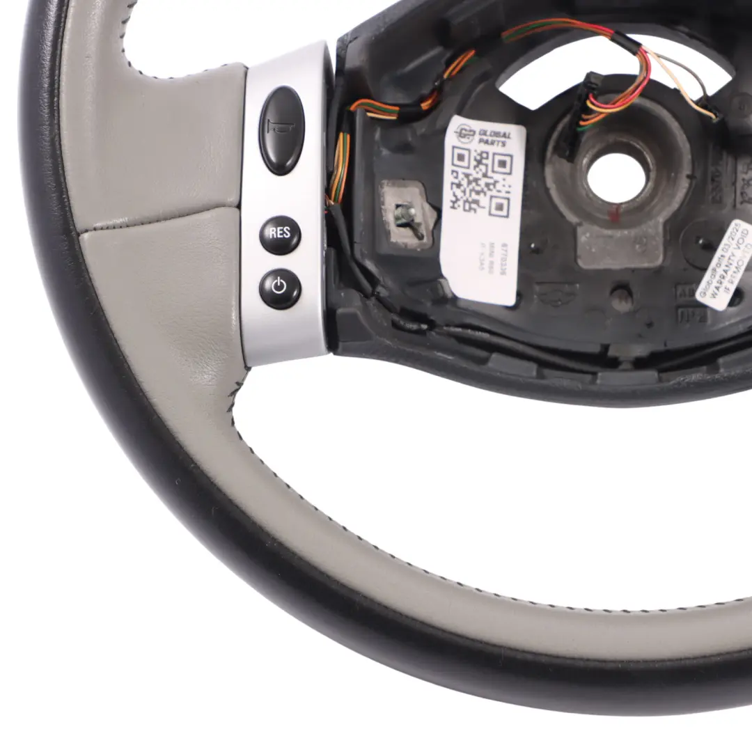 Razze Nero Grigio Volante In Pelle Multifunzione per Mini Cooper R50 R53 2 con numero di parte 6770336 Mini Cooper R50 R53 2 Razze Nero Grigio Volante In Pelle Multifunzione - SKU 6770336 - Numero di parte 6770336