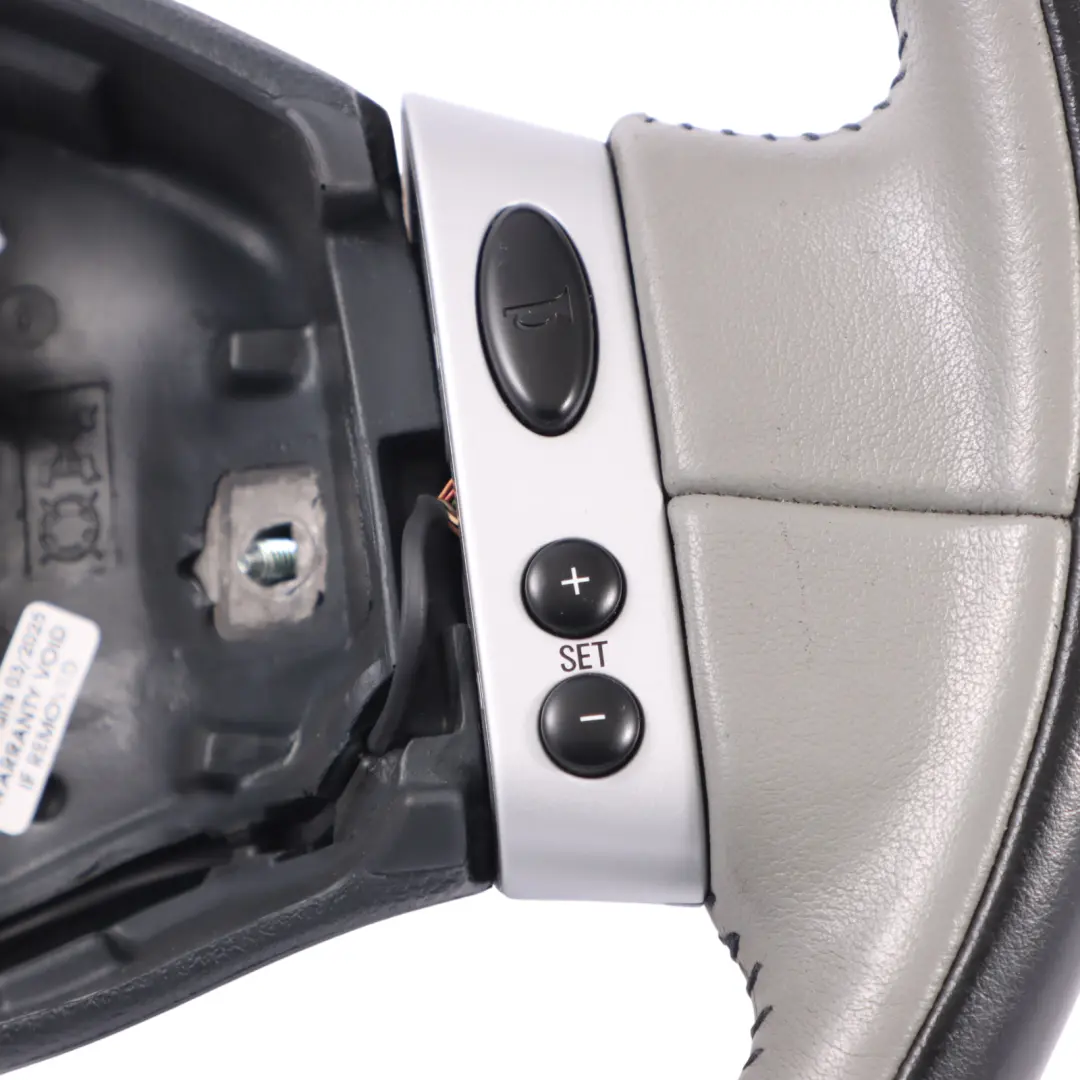 Spoke Black Grey Leather Steering Wheel Multifunction to Mini Cooper R50 R53 2 with Part number 6770336 Mini Cooper R50 R53 2 Spoke Black Grey Leather Steering Wheel Multifunction - SKU 6770336 - Part number 6770336