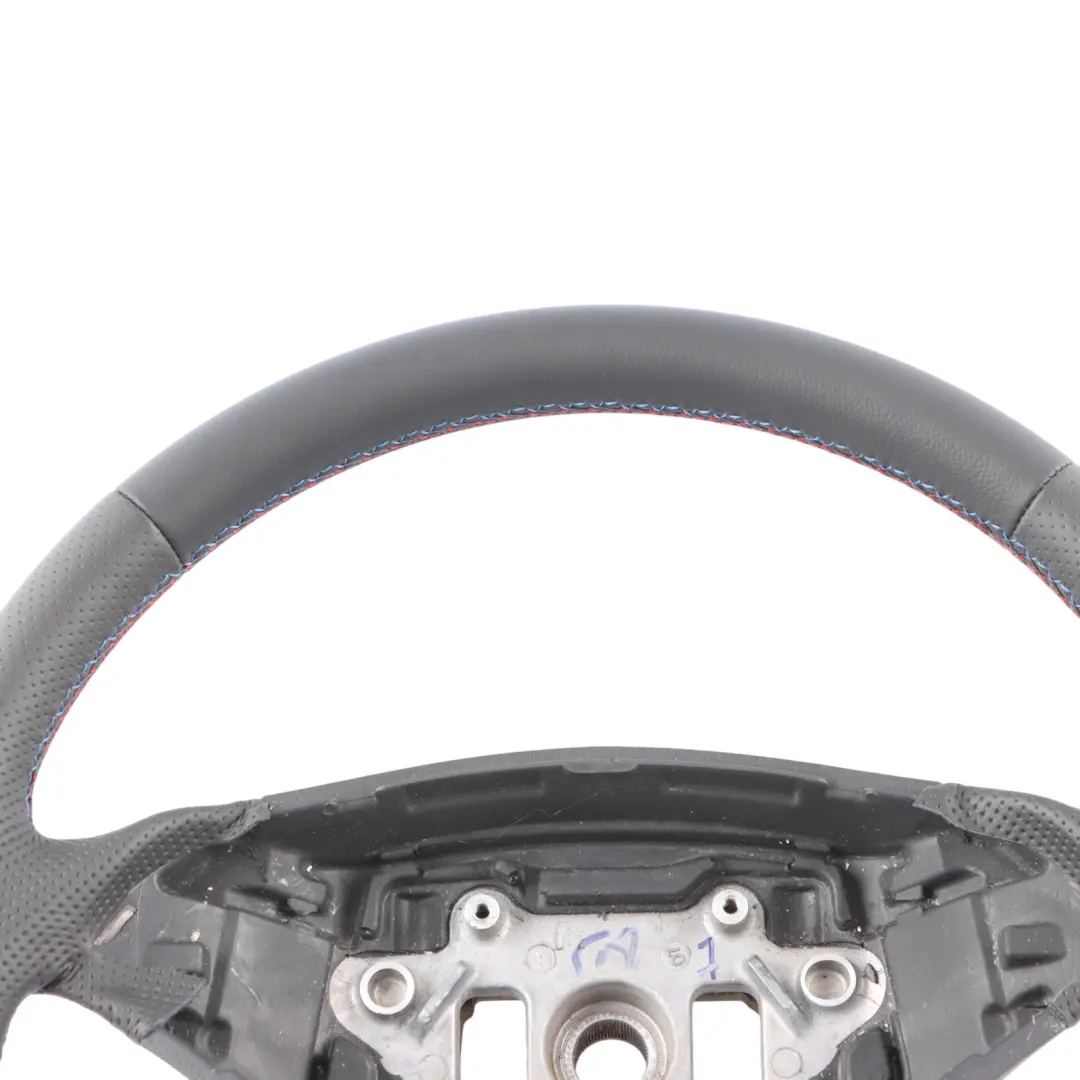 Leather Steering Wheel M-tricolored to BMW E60 E61 LCI NEW Black with Part number 6774456 BMW E60 E61 LCI NEW Black Leather Steering Wheel M-tricolored - SKU 6774456-4 - Part number 6774456