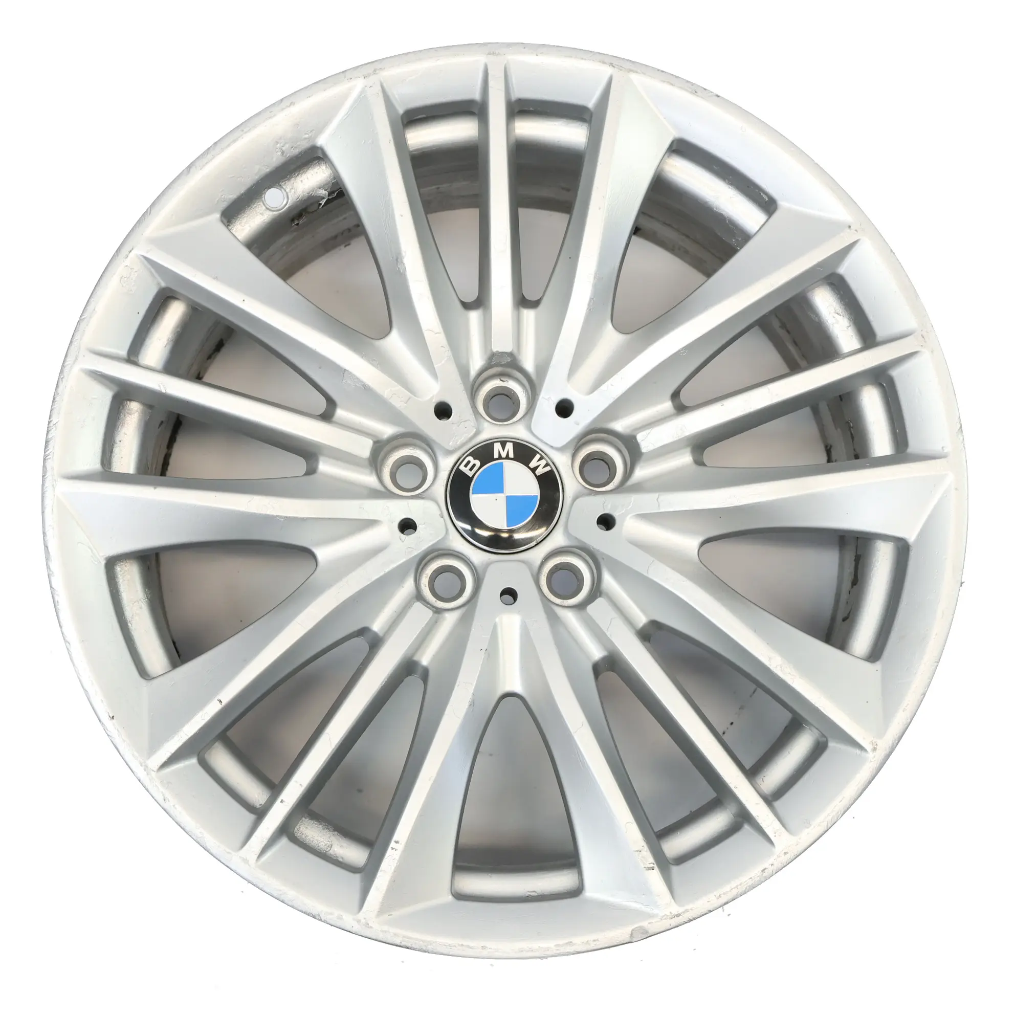 Cerchio In Lega Argento 19" BMW F06 F10 F11 8.5J ET:33 W-Spoke 332 6791383