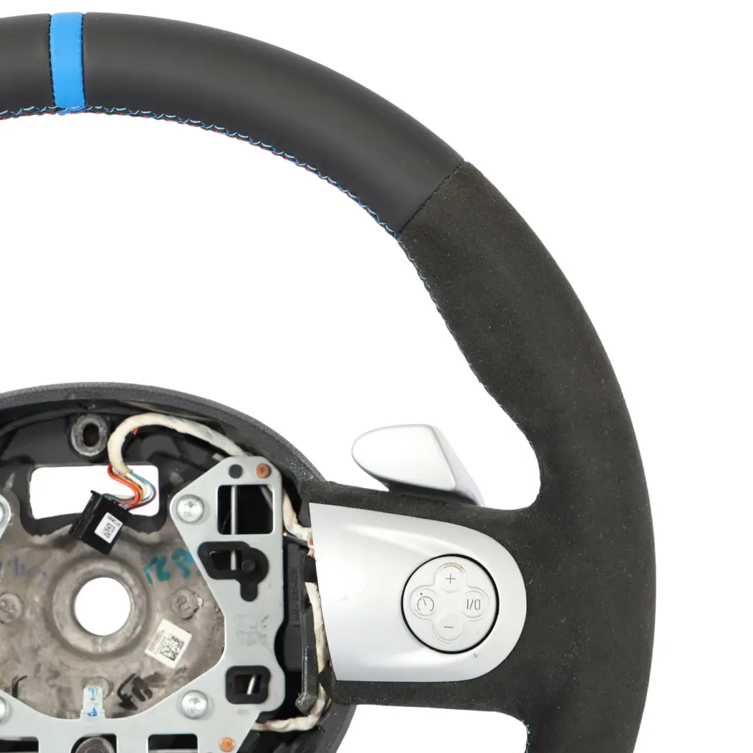 Leather Alcantara Sport Steering Wheel Padle Shift to Mini Cooper R56 NEW Black with Part number 6794625 Mini Cooper R56 NEW Black Leather Alcantara Sport Steering Wheel Padle Shift - SKU 6794625-8 - Part number 6794625