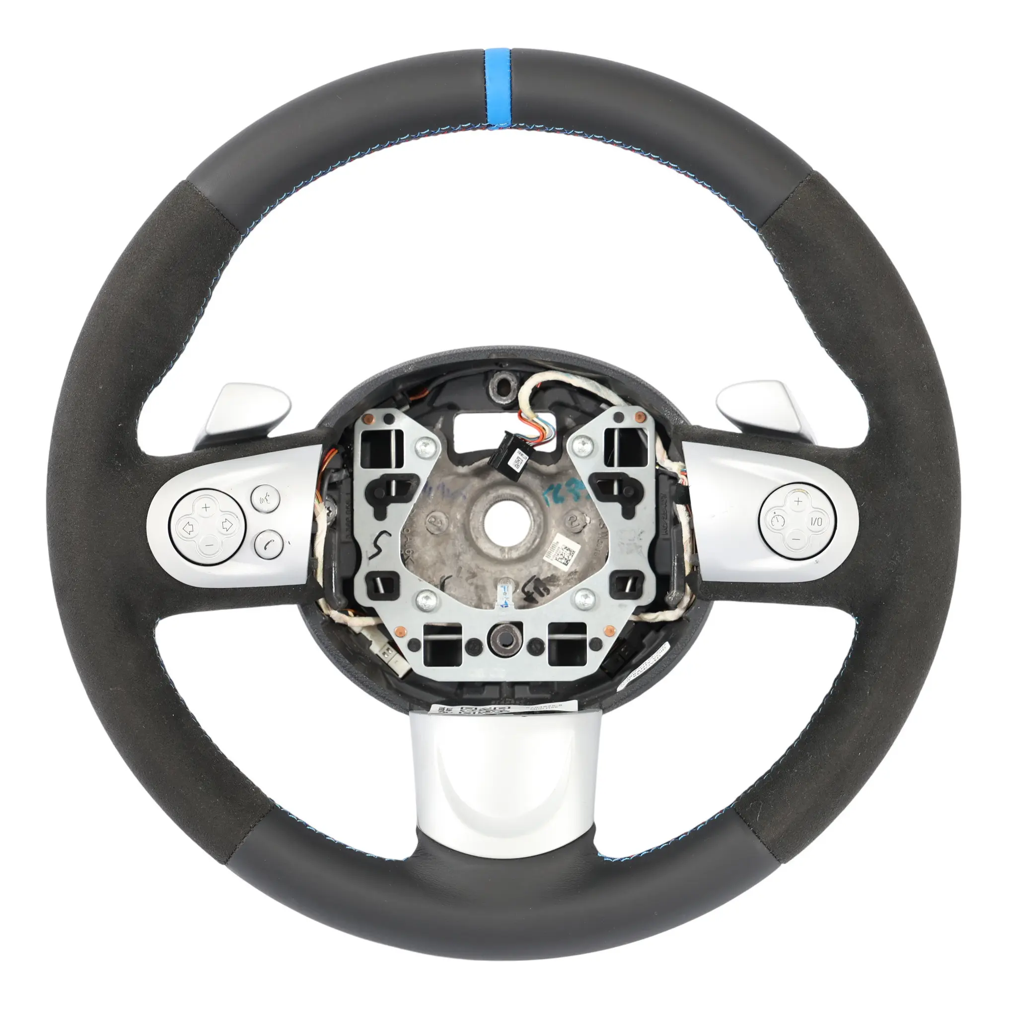 Mini Cooper R56 NUEVO Negro Cuero Alcantara Deporte Volante Cambio de paleta