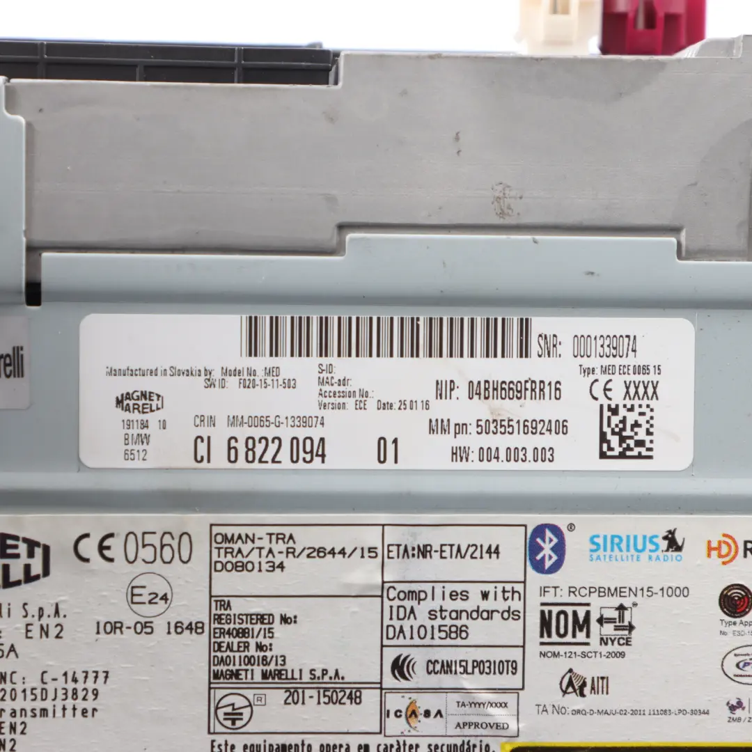 Radio Radioodtwarzacz Nawigacja Sat Nav DAB do Mini F54 F55 F56 F57 o numerze 6822094 Mini F54 F55 F56 F57 Radio Radioodtwarzacz Nawigacja Sat Nav DAB - SKU 6822094 - Numer Części 6822094
