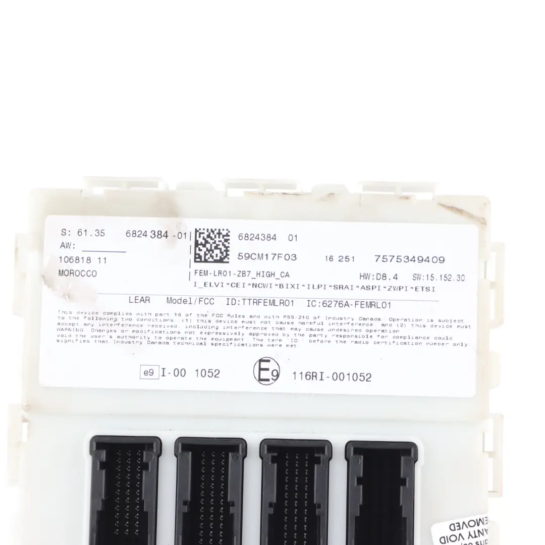 Body Control Module Unit ECU to BMW F30 with Part number 6824384 BMW F30 Body Control Module Unit ECU - SKU 6824384 - Part number 6824384