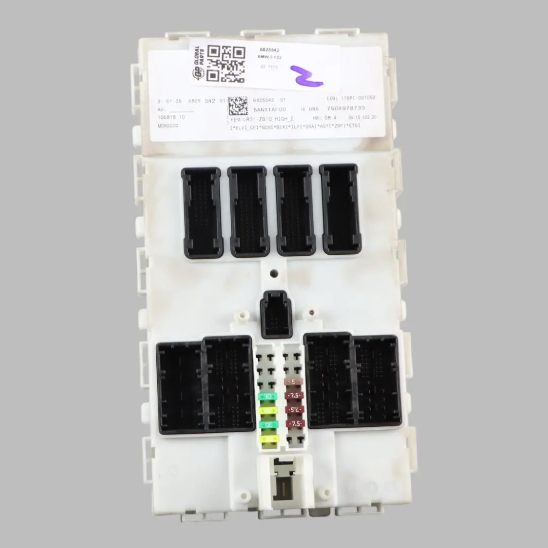 BMW F20 F21 F22 F30 Body Domain Controller BDC Control Module LR01 ECU - SKU 6825542 - Part number 6825542