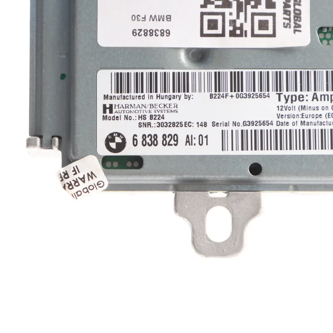 Harman Becker Amplificatore Modulo Controllo Suono Attivo per BMW F30 con numero di parte 6838829 BMW F30 Harman Becker Amplificatore Modulo Controllo Suono Attivo - SKU 6838829 - Numero di parte 6838829