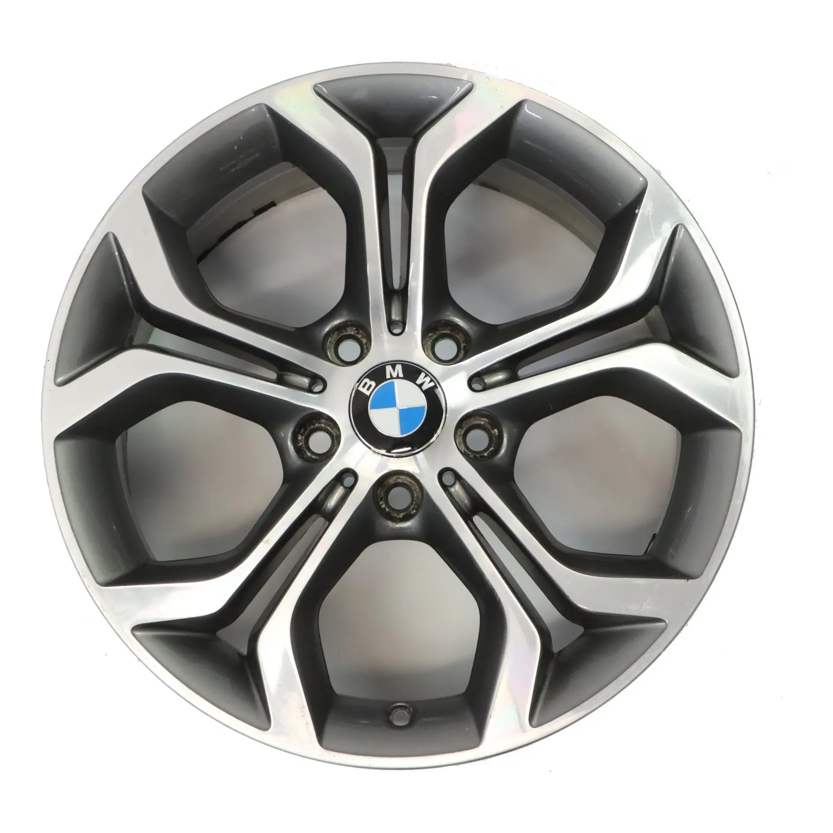 BMW X3 F25 X4 F26 Gris Férrico Llanta aleación 18" Y Spoke 607 8J ET:43 6862889