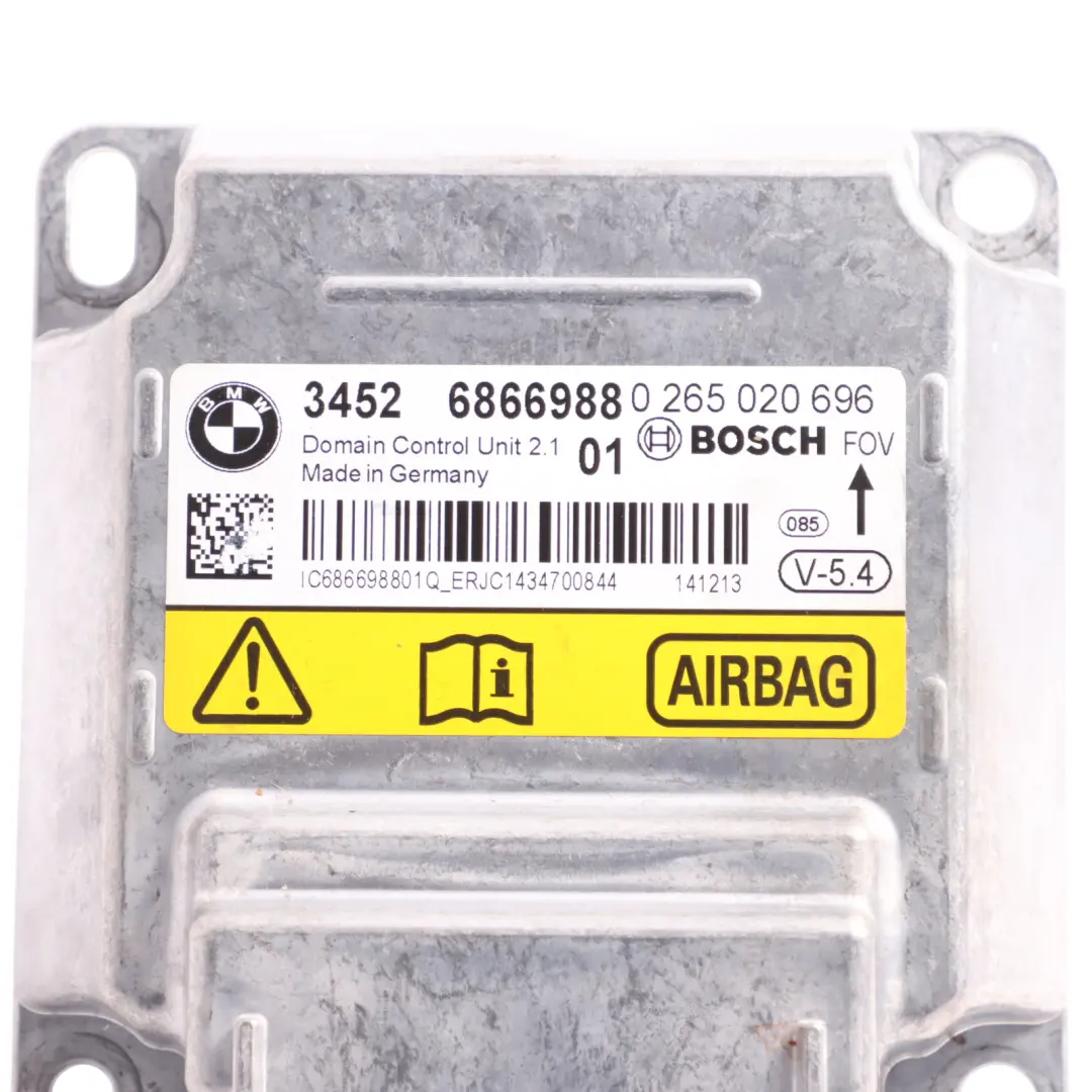 Control Unit BMW F06 F07 GT F11 F12 F13 SRS Control Module Bag Unit to with Part number 6866988 Control Unit BMW F06 F07 GT F11 F12 F13 SRS Control Module Bag Unit - SKU 6866988 - Part number 6866988