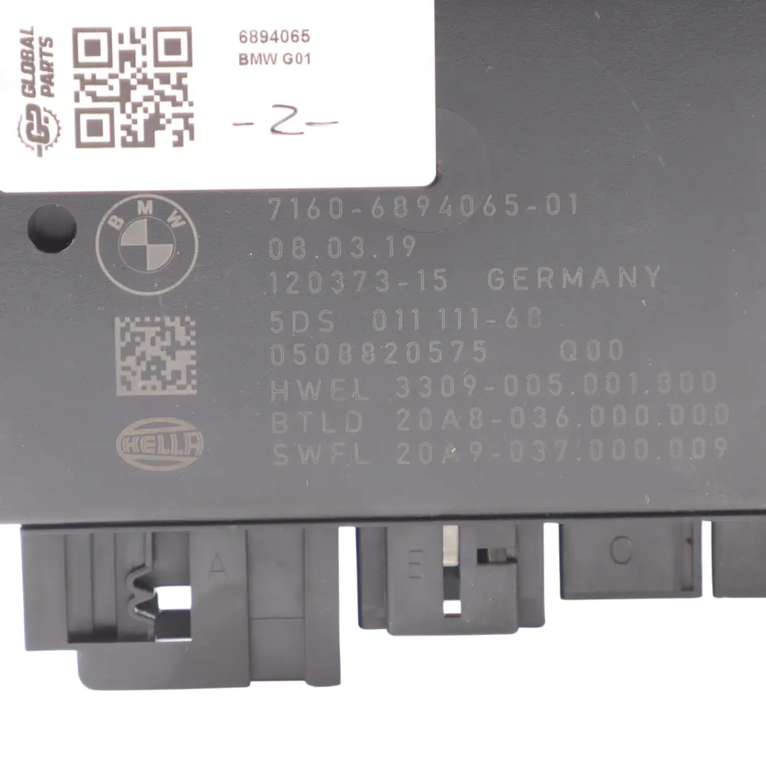 BMW G01 G02 G20 G30 F98 Control Unit Trailer Tow Hitch - SKU 6894065 - Part number 6894065