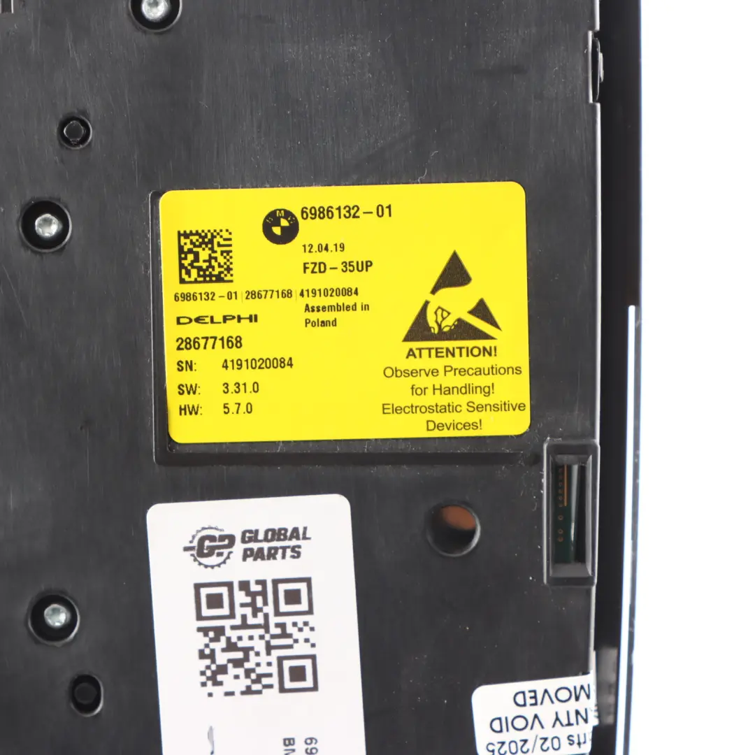 Interior Lamp BMW F90 M5 Front Roof Headliner Reading Light Panel Black to with Part number 6986132 Interior Lamp BMW F90 M5 Front Roof Headliner Reading Light Panel Black - SKU 6986132 - Part number 6986132