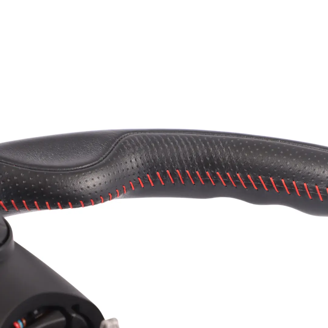 Mini Cooper S JCW F54 F55 F56 F60 Sport Steering Wheel Black Leather Red Threads - SKU 6996048 - Part number 6996048