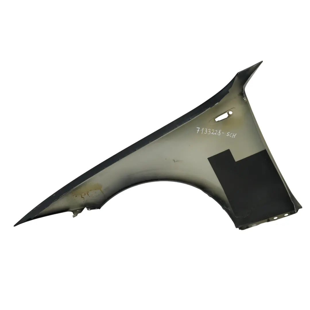 BMW E81 E87 Side Panel Fender Wing Front Right O/S Schwarz 2 Black - 668 - SKU 7133228-SCH - Part number 7133228
