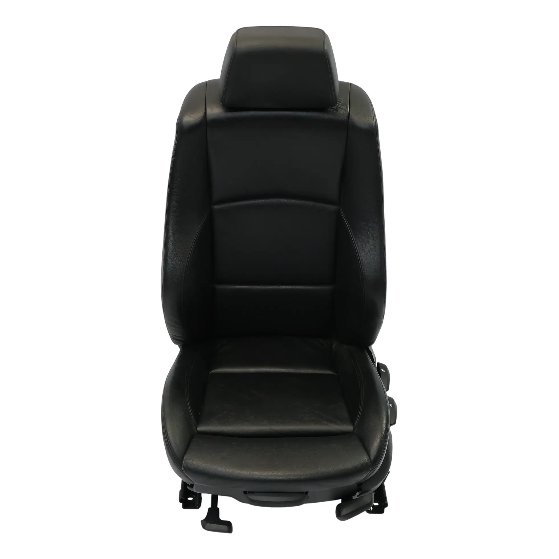 BMW E87 M Sport Sedile Anteriore Riscaldato In Pelle Nera Boston Black Sinistro