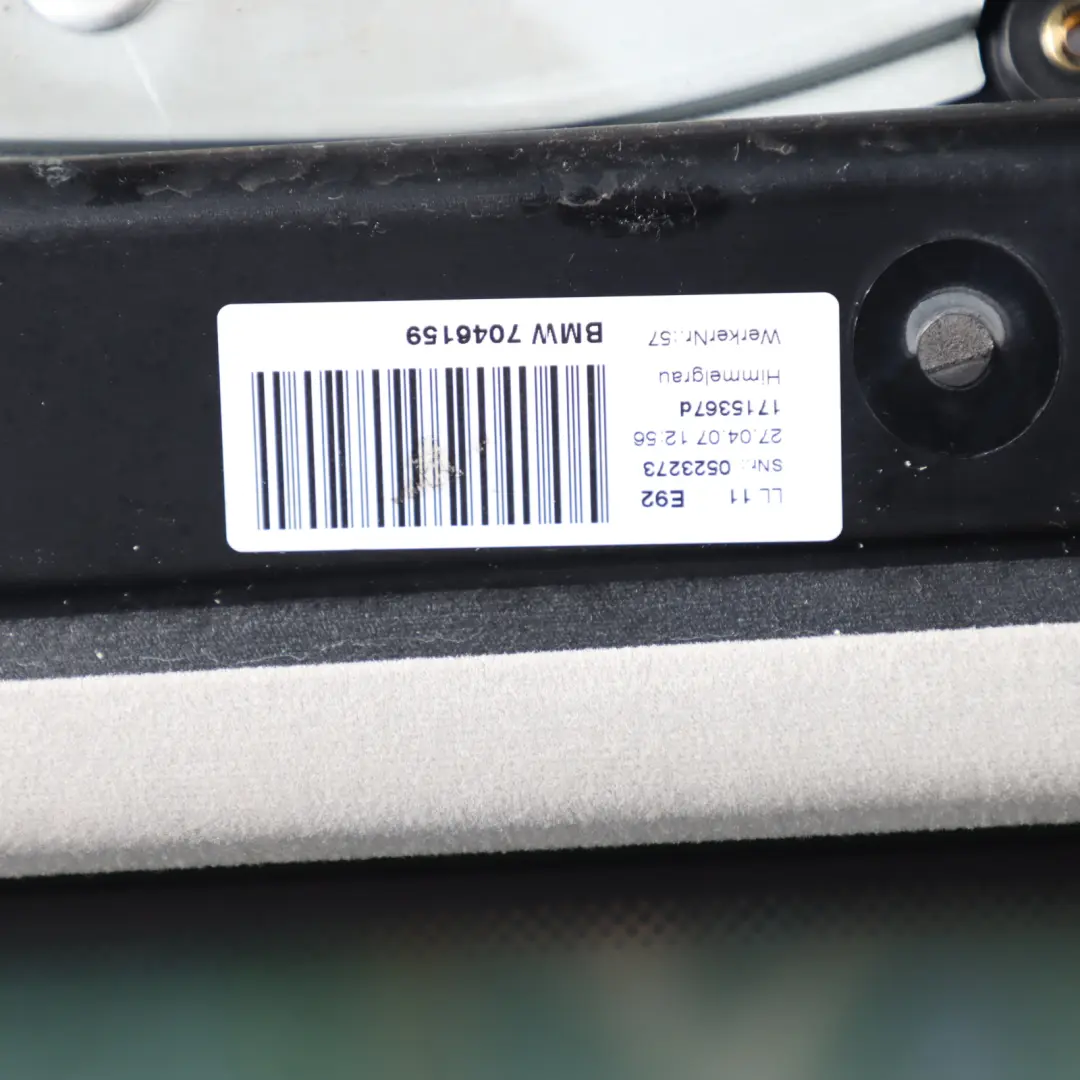 Sliding Sunroof Sun Roof Frame Complete Glass Grey 7046159 to BMW E92 with Part number 7145920 BMW E92 Sliding Sunroof Sun Roof Frame Complete Glass Grey 7046159 - SKU 7145920 - Part number 7145920