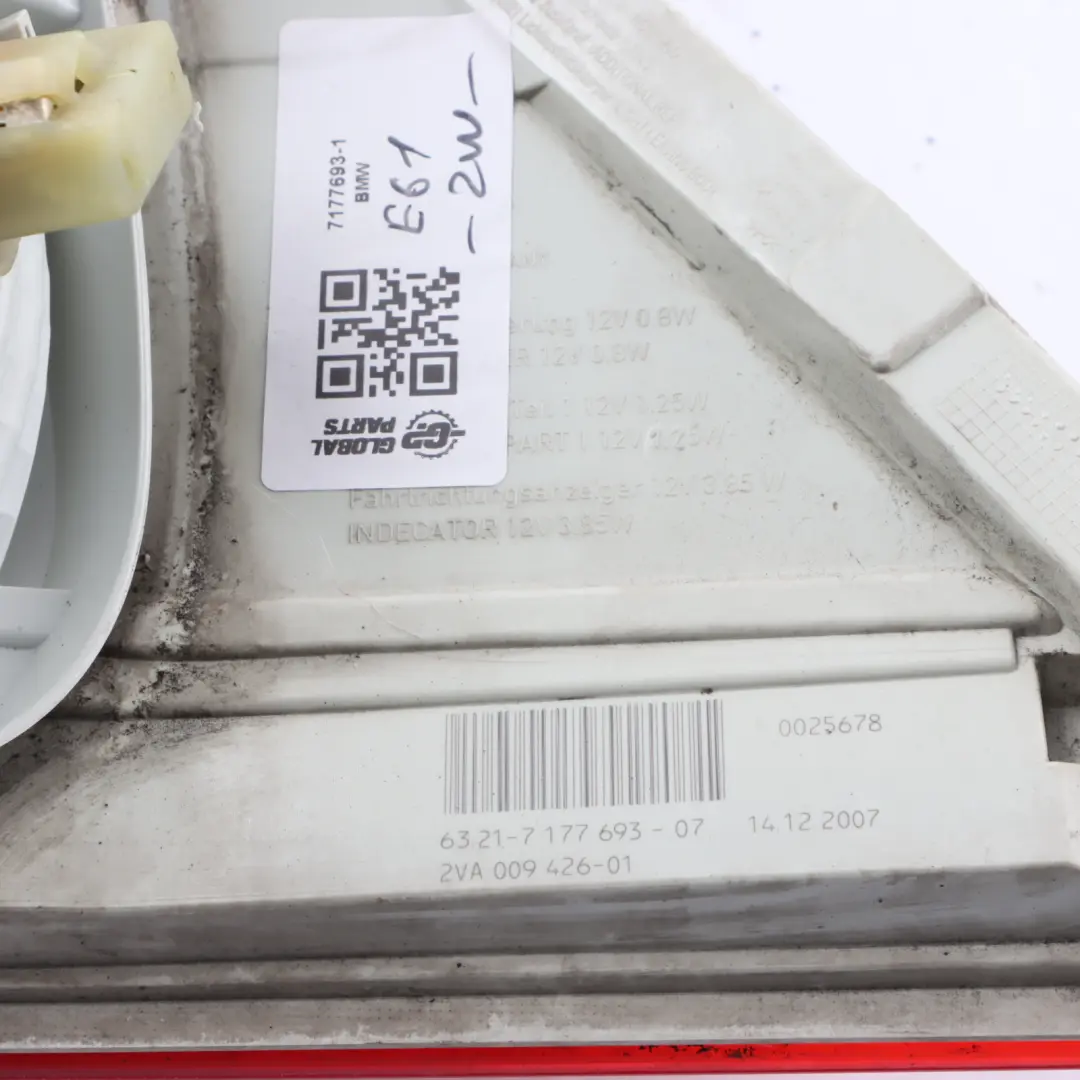 Feu arrière gauche dans le panneau latéral N/S pour BMW E61 LCI à propos du numéro de pièce 7177693 BMW E61 LCI Feu arrière gauche dans le panneau latéral N/S - SKU 7177693-1 - Numéro de pièce 7177693