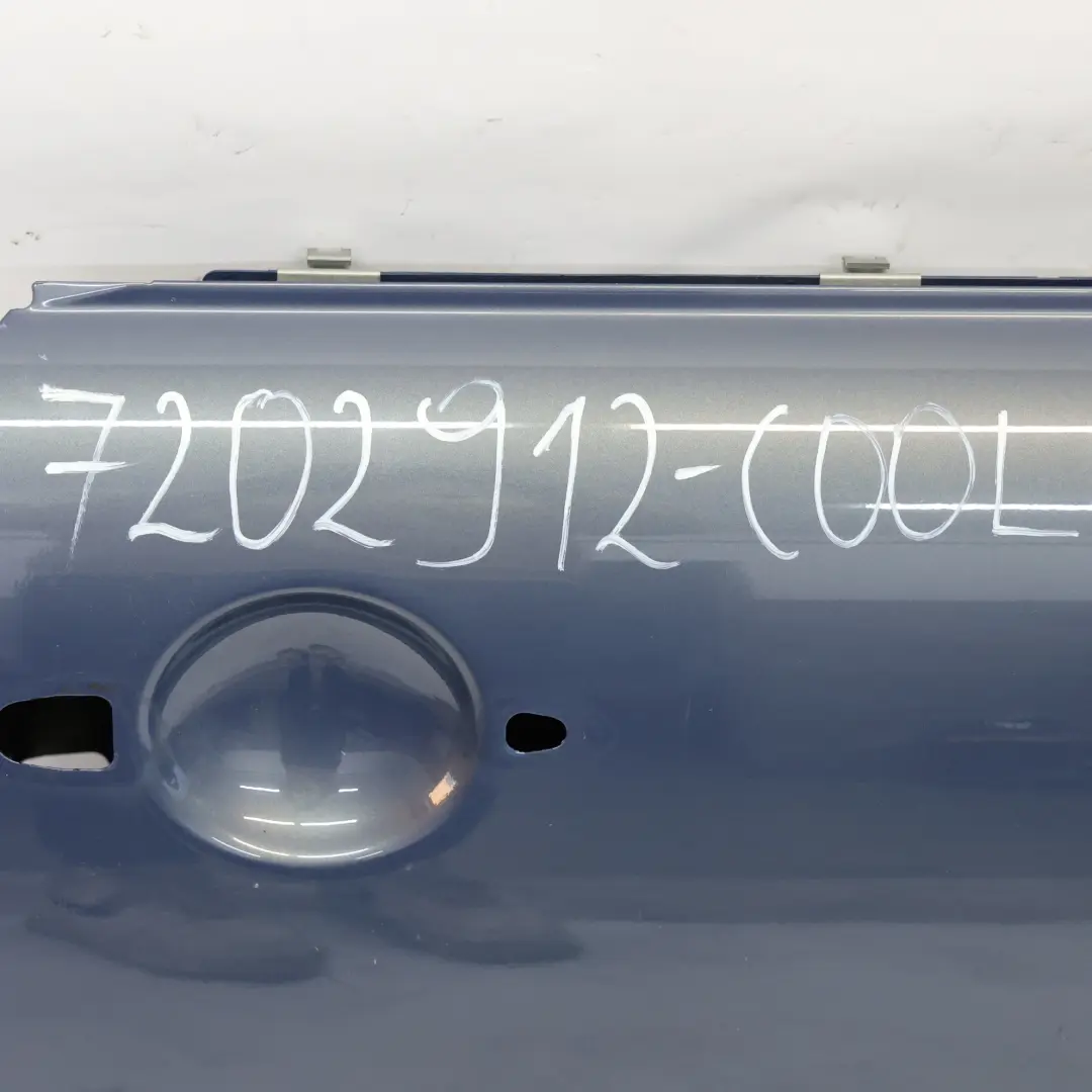 Front Right Door O/S Cool Blue Metallic - A27 to Mini Cooper R50 R52 R53 with Part number 7202912 Mini Cooper R50 R52 R53 Front Right Door O/S Cool Blue Metallic - A27 - SKU 7202912-COOL - Part number 7202912