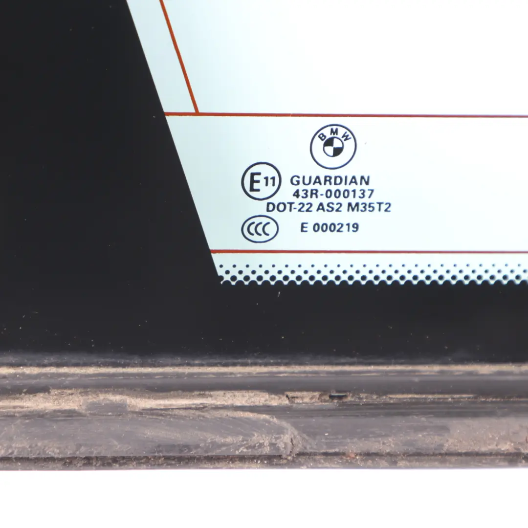 BMW X5 E70 Rear Side Window Glass With Gasket Left N/S AS2 - SKU 7207881-2 - Part number 7207881